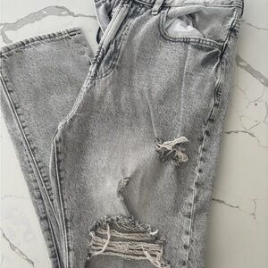 PacSun Gray Skinny Distressed Jeans
